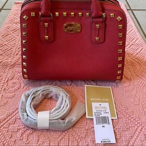 Michael Kors studded leather crossbody bag